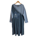 Vestido Casual Vaquero Azul De Manga Larga Con Aplique De Estrella - Las Cucadas