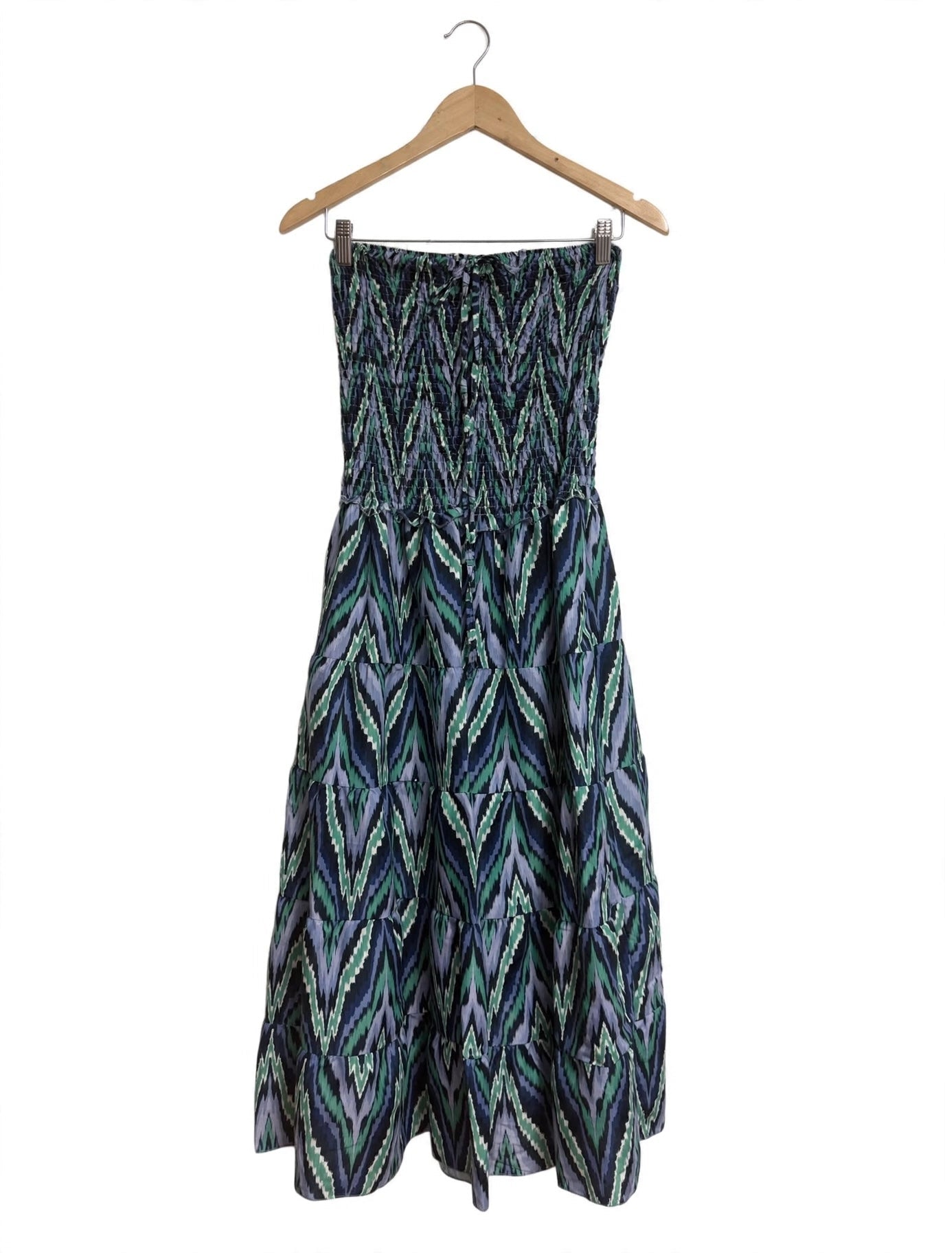 Vestido Midi Estampado con Escote Palabra de Honor - Las Cucadas